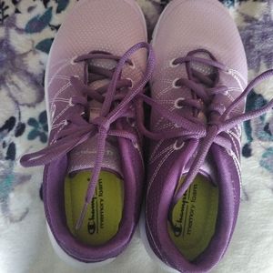 Purple champion tennis shoes size 8